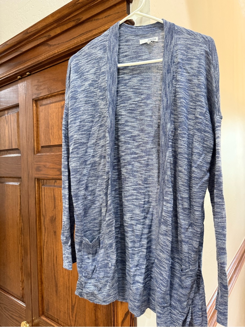 Sonoma Blue Space-Dye Open Cardigan